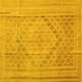 thumbnail image 1 of Ahgly Company Machine Washable Indoor Square Southwestern Yellow Country Area Rugs, 6' Square, 1 of 4