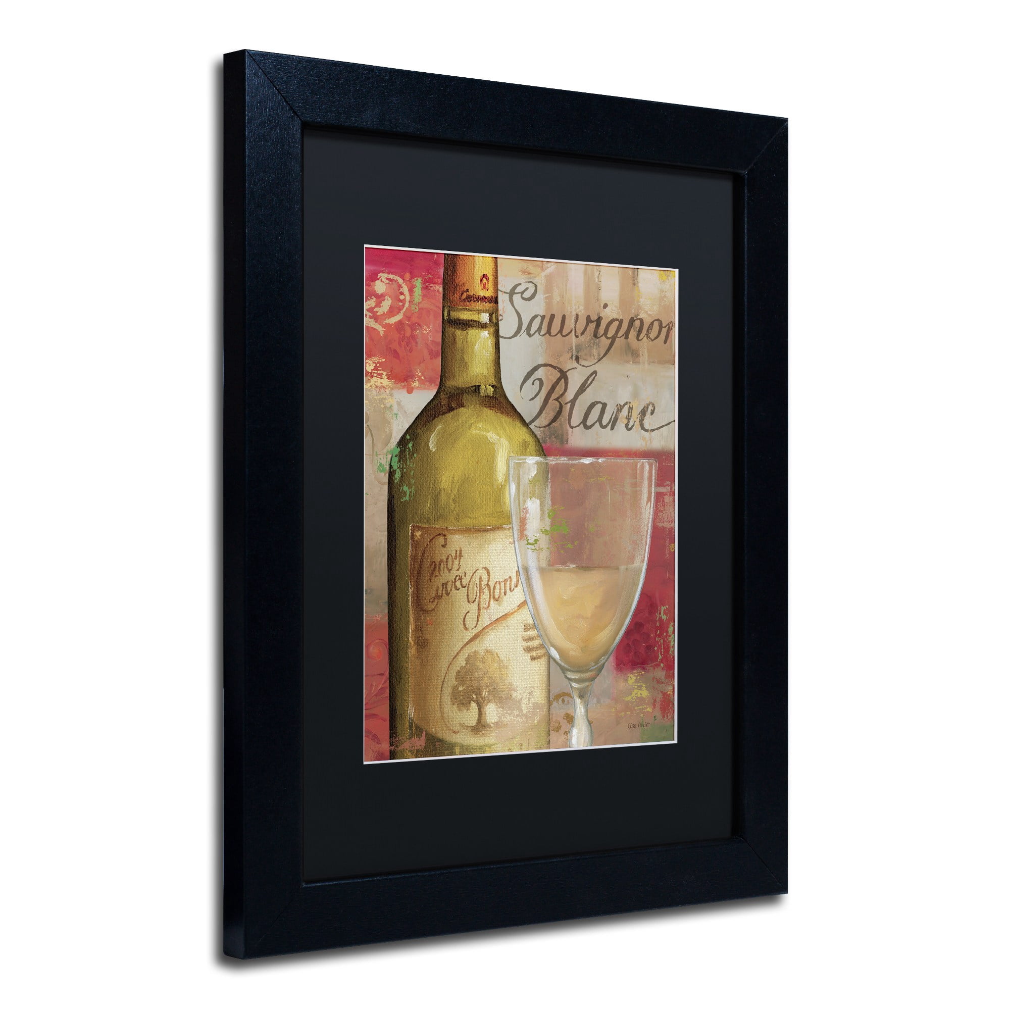 Trademark Fine Art "Vin Abstract II" Canvas Art by Lisa Audit, Black Matte, Black Frame