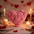 thumbnail image 5 of Valentine's Day Gifts Mingled Threads Puffy Heart Throw Pillow Pink for Couples Home Decor Bedroom Sofa Cute Romantic Decorative Accent Pillow, 5 of 7