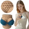thumbnail image 1 of Crochet Bikinis Wine Bottle Sweaters Knitted Wine Bottle For Table Centerpieces, 1 of 9