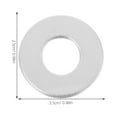 thumbnail image 2 of FRCOLOR 50 Pcs Stainless Steel Gasket 2.50X2.50X0.20CM Silver, 2 of 8