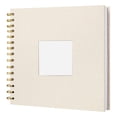 thumbnail image 5 of Linen Photo Album 8 Inch DIY Blank Scrapbook with Front Window for Wedding Travel Memory Keepsake,1PC,Beige, 5 of 5