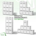 thumbnail image 4 of Organizadores de armario y almacenamiento Neaterize de 12 cubos, blanco y gris, 4 of 6