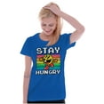 thumbnail image 4 of PACMAN Stay Hungry Funny Food Gamer Women's T Shirt Ladies Tee Brisco Brands S, 4 of 5