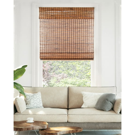 CHICOLOGY Cordless Bamboo Roman Shade, Acorn (Room Darkening) 23"W X 64"H