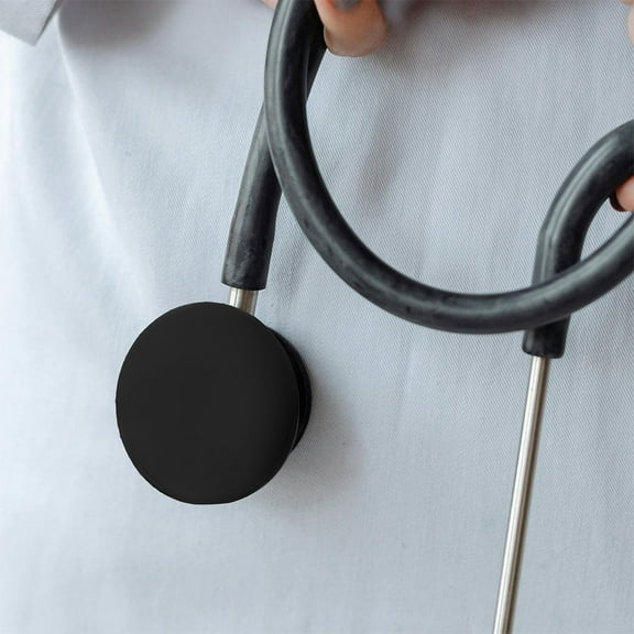 LOLIPPYY 12-Pack Black Protective Stethoscope Covers, Soft Comfortable Texture, Nonslip Material for Medical Use