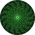 thumbnail image 1 of Ahgly Company Indoor Round Patterned Green Area Rugs, 5' Round, 1 of 6