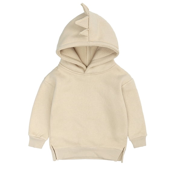Toddler Kids Cute Sweatshirt Boys Girls Comfy Thick Hoodie Pullover Casual Solid Color Crop Tops Fall Winter Warm Clothes