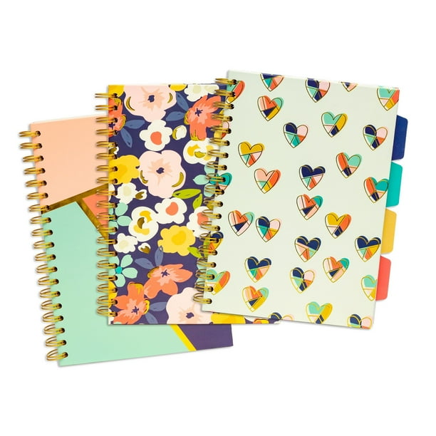 Pukka Pad, Carpe Diem 5Subject Double Spiral Bound Notebook 3Pack