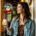 thumbnail image 6 of Merry Christmas Santa Stained Glass Suncatcher Handmade Window Hangings Colored Glass Suncatcher Crafts Kits for Indoor Garden Christmas Decoration 16x16cm(3), 6 of 7