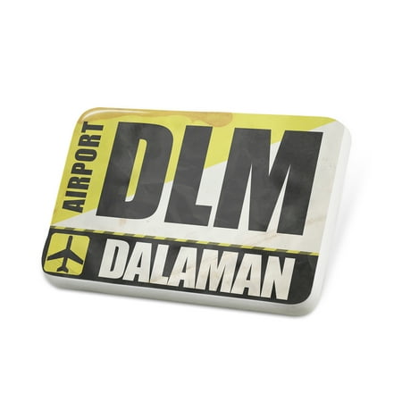 Porcelein Pin Airportcode DLM Dalaman Lapel Badge – NEONBLOND