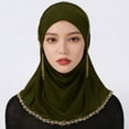 thumbnail image 5 of Comfortable Polyester Hijab with Golden Lace Trim for Women Suitable for Daily Wear and Warm Weather, 5 of 8