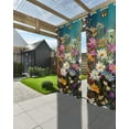 thumbnail image 3 of Outdoor Curtains for Patio, Spring Floral Waterproof Blackout Outside Curtain for Porch/Pergola/Gazebo, Colorful Daisy Summer Botanical Butterfly Thermal Insulated Drapes, 1 Panel, 54 x 84 Inch, 3 of 8