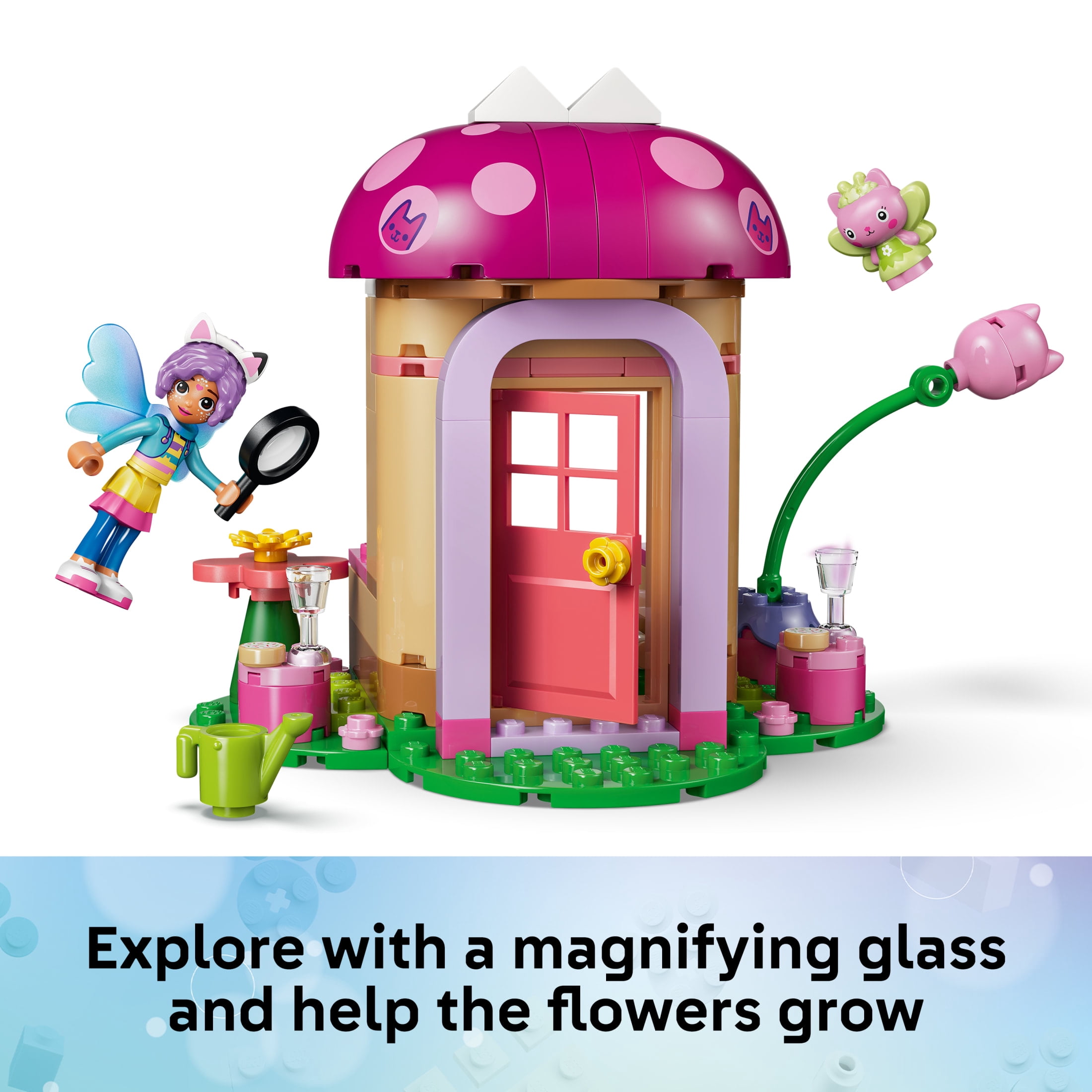 LEGO Gabby's Dollhouse Kitty Fairy's Garden House - Building Toy for Girls & Boys, Ages 4+ - Mushroom House Playset with Gabby & Kitty Fairy Figures - Gift for Birthdays - 11212