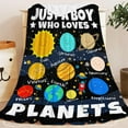 thumbnail image 7 of Yibo Planets Space Gift for Kids Blanket Flannel Soft and Comfortable Anti-static Bed Sofa Blanket, 7 of 7