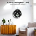 thumbnail image 2 of 12Inch Wall Clock with Digital Date, Week & Indoor Temp - Battery Operated Clock, Auto Sets,Easy to Read, 2 of 6