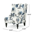 thumbnail image 3 of Noble House Charles Fabric High-Back Wingback Chair, Print, 3 of 13