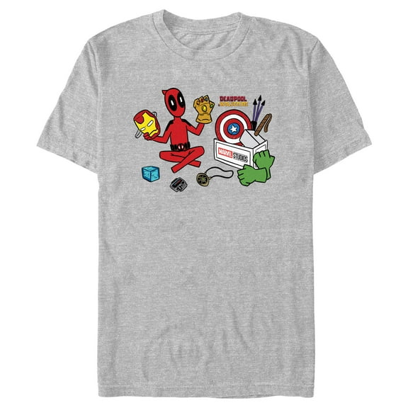 Men's Marvel: Deadpool & Wolverine Avengers Items Graphic T-Shirt