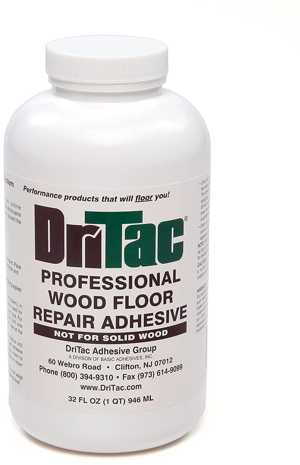 DriTac Professtional Wood Floor Repair Adhesive, 32 fl. oz.