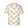 thumbnail image 3 of Daiia Cartoon Snake Hawaiian Shirt for Men Gentle Cotton Regular Short Sleeve Casual-XX-Large, 3 of 9