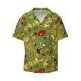 thumbnail image 3 of Goofa Squirrel And Fox In The Forest Printed Men's Casual Short-sleeved Shirt,Lightweight Breathable Button-down,Summer Casual men's top,Versatile Fashion shirt-3X-Large, 3 of 7