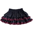 thumbnail image 4 of XIAONU Women's Multi-Tiered Skirt Ruffled Casual Y2K Night Out Mini Skirt, 4 of 4