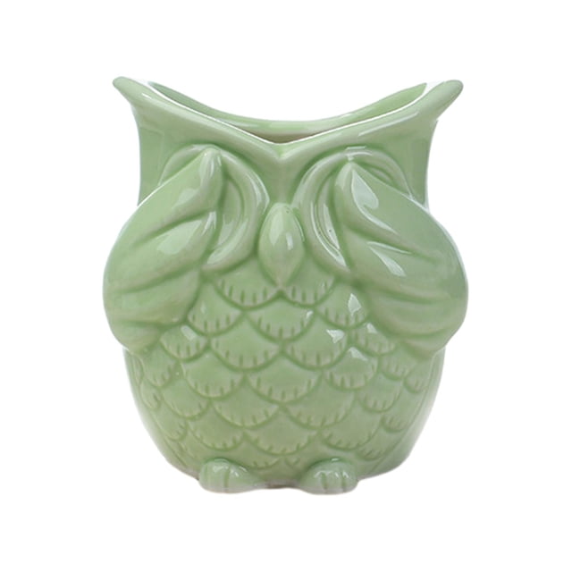 Maceta para plantas de interior, forma de búho, lindo estilo japonés, contenedor para decoración de interiores, oficina, hogar, balcón , Sin