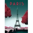 thumbnail image 2 of ARCTIC FRAME 24x32 White Modern Wood Framed Museum Art Print Titled - paris travel poster, 2 of 4