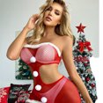 thumbnail image 1 of Lencería sexy navideña transparente, camisón rojo sexy navideño, juego de rol, suministros para adultos, 1 of 5