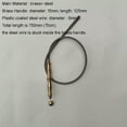 thumbnail image 2 of MATROOY 75CM Whip Brass Handle Steel Wire Whip 1 PC Whip Outdoor EDC Tool, 2 of 5