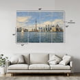 thumbnail image 2 of Rustic Farmhouse 8 Pack Art Acoustic Panels Sound Absorbing Toronto Cityscape Autumn Bay Water Blue Decorative Soundproof Wall Panels Self Adhesive for Nursery Game Room Bedroom 48"x32", 2 of 7