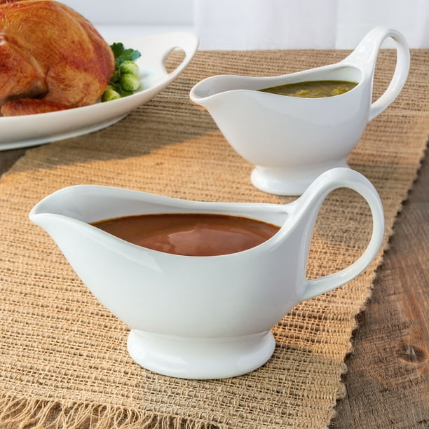Better Homes & Gardens Porcelain Gravy Boats, Set of 2