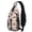 School Bus and Mountains Pink Pattern, variant on School Bus and Mountains Pink Pattern Sling Backpack, Casual Day Sling Pack with Earphone Port, Adjustable Strap Gift Ideas for Travel Shopping
