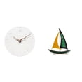thumbnail image 1 of Reloj de pared silencioso, ideal para el hogar, la cocina, la oficina o . Incluye una escultura de de hierro, un adorno de mesa y una, 1 of 8