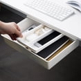 thumbnail image 2 of CNKOO Under Table Drawer Self Adhesive Desk Drawer Organizer Pop-Up Hidden Drawer Under Desk for Office/Desk/Kitchen, 2 of 11