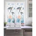 thumbnail image 2 of Window Privacy Film Coastal Turtle Stained Glass Window Film Decorative Sun Block Window Cover Blue Ocean Coral Starfish Seagrass Window Clings Static Adhesive Sticker for Bathroom 17.7"x39.3", 2 of 7