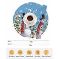 thumbnail image 6 of 13 Inch Round Placemats Set of 6, Blue Snowman Christmas Non Slip Heat Insulation PP Table Mats, Xmas Tree Snowflake Gifts Washable Place Mats for Kitchen Dining Party Table Decor, 6 of 7