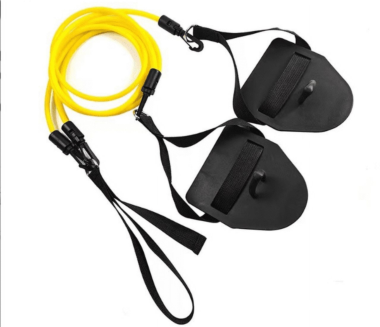 Dryland Swim Trainer Swimming Arms Strength Trainer Resistance Exercise Band With Paddles Swimming Accessories Black 60Lb