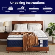 Bedstory Firm Queen Hybrid Mattress 14, Euro Top, Extra Back & Hip Support, CertiPUR-US Certified