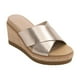 thumbnail image 3 of Sandalia Flexi 135602 Mujer Vacuno Casual Yute 9 cm dorado 23, 3 of 8