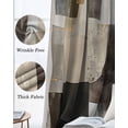 thumbnail image 3 of Modern Black Brown Blackout Curtains for Bedroom Living Room Darkening Curtains 54 Inch Long Abstract Oil Painting Art Short Curtain for Small Window Treatment Insulated Grommet Drapes 52"x54"x2, 3 of 9
