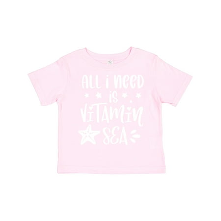 

Inktastic Summer All I Need is Vitamin Sea Starfish Gift Toddler Boy or Toddler Girl T-Shirt