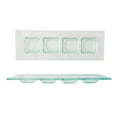 thumbnail image 2 of Turgla Fusion Glass 11.75" x 4" Rectangular Clear Glass Sectional Plate (Set of 2), 2 of 2