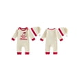 thumbnail image 2 of Cjfdfy Newborn Baby Boy Girl Christmas Romper Outfit My 1St Christmas Long Sleeve knit Romper And Santa Hat Set Infant Cute My First Christmas Fall Winter Holiday Set 0-18M, 2 of 9