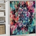thumbnail image 6 of Orinice Flower Galaxy Sacred Geometry Bathroom Decor Set with Hooks, Colorful Luxurious Graphic Print Polyester Fabric Shower Curtain Set, 100% Polyester Waterproof Shower Curtain for Bathroom 69x72, 6 of 7