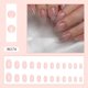 thumbnail image 1 of 24 Uds. De uñas postizas francesas, puntas cortas para uñas artísticas, palo de presión falso con diseños, cubierta completa, puntas transparentes portátiles rosas artificiales Tan Jianjun  unisex, 1 of 2