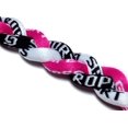 thumbnail image 4 of Sport Ropes Triple Titanium Bracelet (Pink/Black/White, 8"), 4 of 4