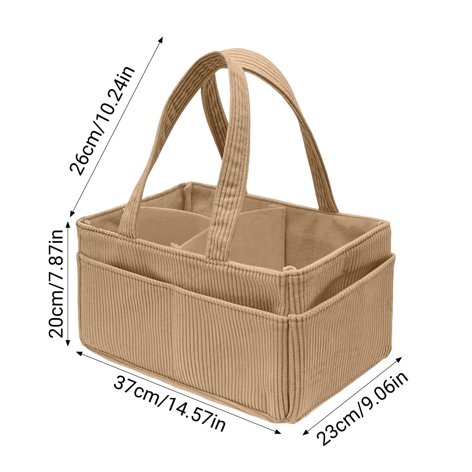 HOZVOMI Portable Nursery Diaper Storage Basket with Handle for Easy Organization, Ideal for Baby Shower Gifts, Versatile Caddy for Parenting Essentials
