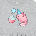 thumbnail image 4 of Inktastic Cute Axolotl Birthday with Cupcake Girls Toddler Dress, 4 of 5