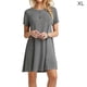 thumbnail image 1 of Vestido Mujer Verano Camiseta Larga Vestido De Manga Corta De Color Sólido, Gris, XL Methold AP001906-09, 1 of 4